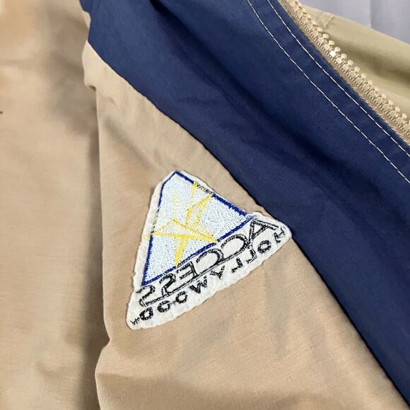 VTG Access Hollywood 1996 Size Medium Jacket Launch Team Beige Logo 90s Top Gear - Picture 14 of 16